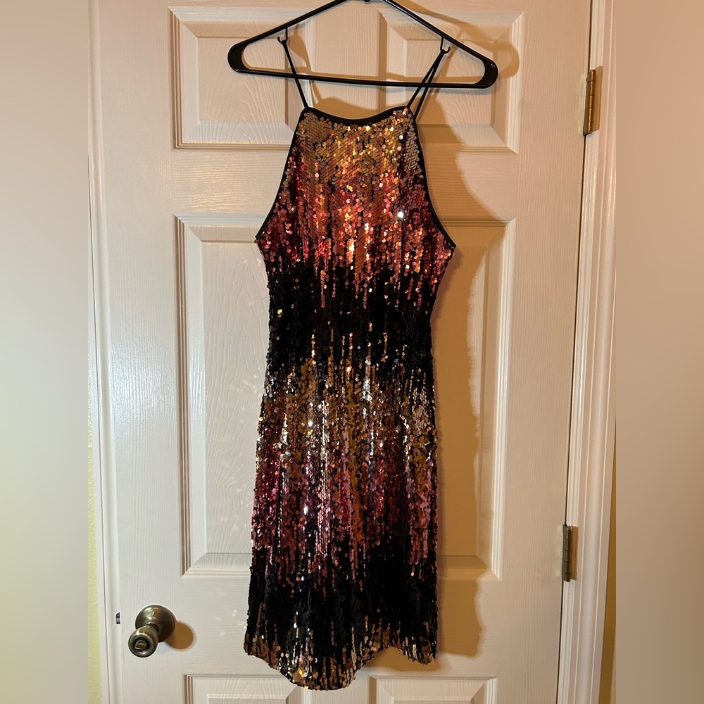 Venus Black and Gold Dress